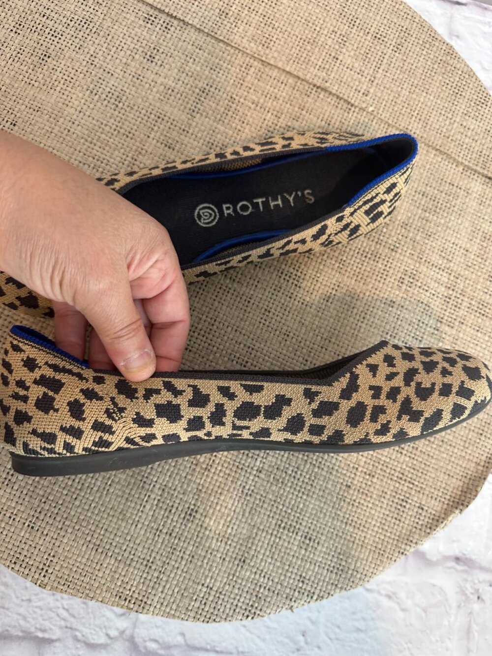 Rothy's Leopard round toe tan black print size 9 - Picture 10 of 11